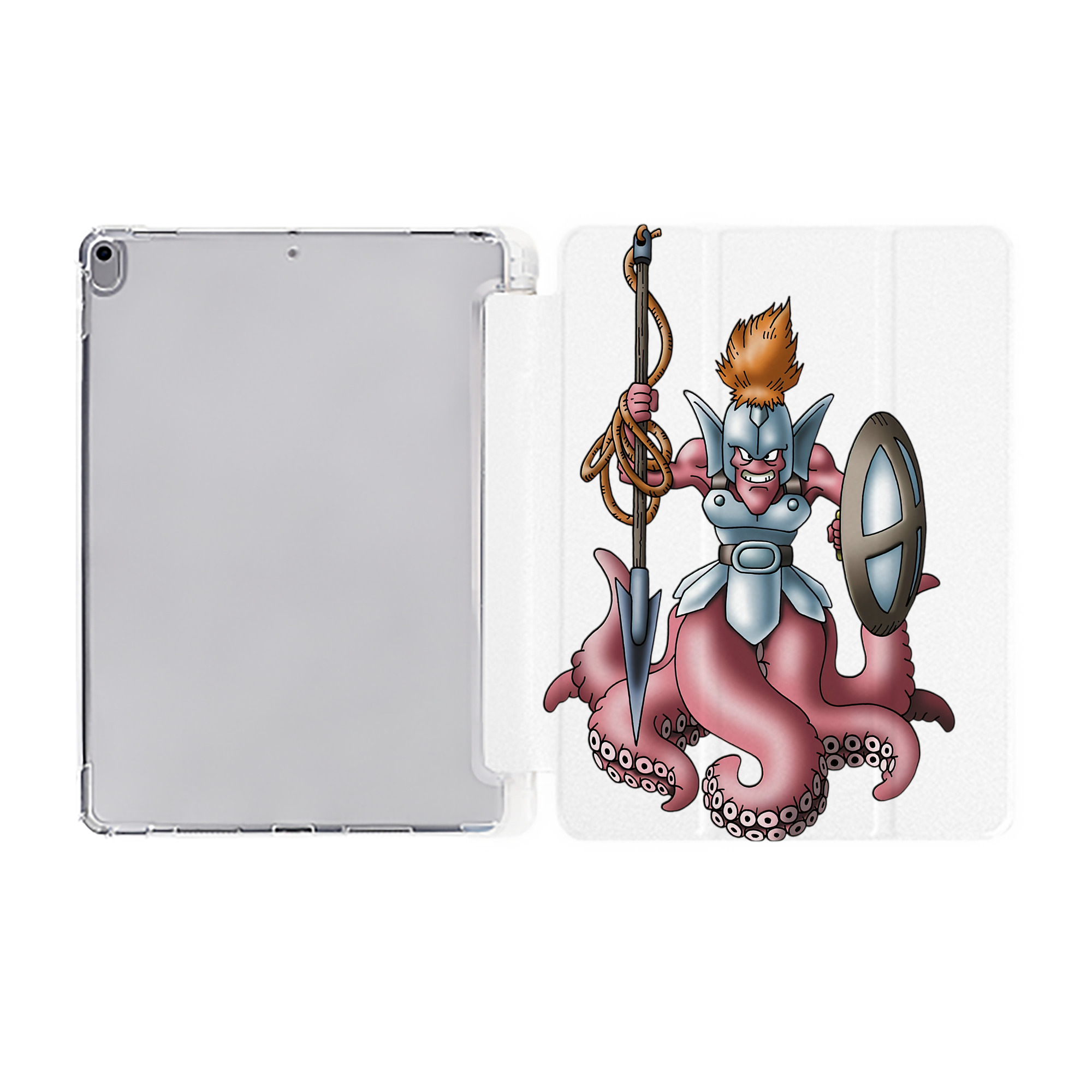 （画像用） ドラゴンクエスト Doragon Kuesuto Dragon Quest IPad ケース ペン収納付き 三つ折りスタンド PUレザー×シリコン 対応機種9.5/10.5/10.9インチ